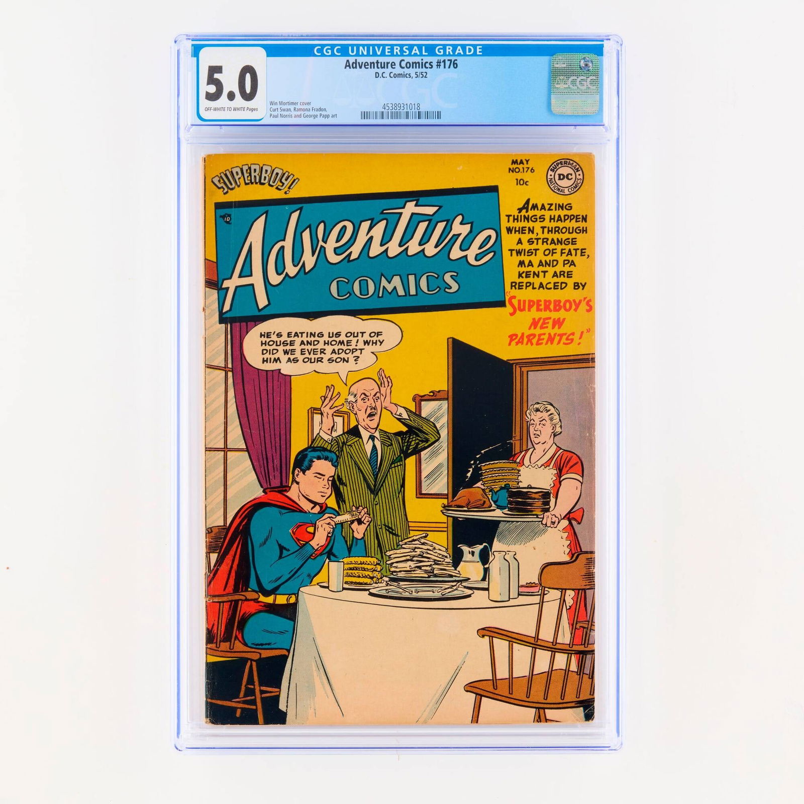 D.C. Comics Adventure Comics #176 CGC 5.0 (1 of 2)
