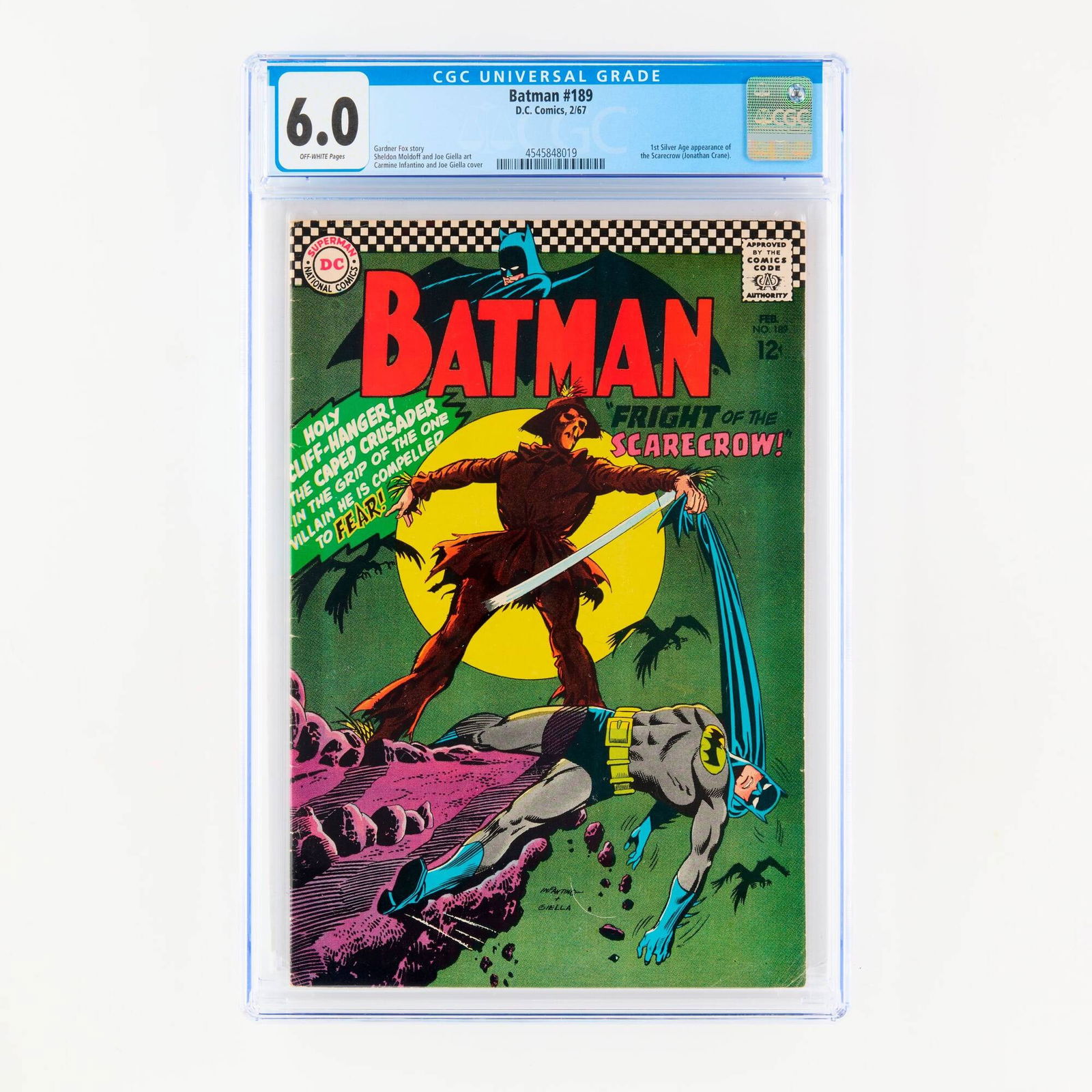 D.C. Comics Batman #189 CGC 6.0 (1 of 2)