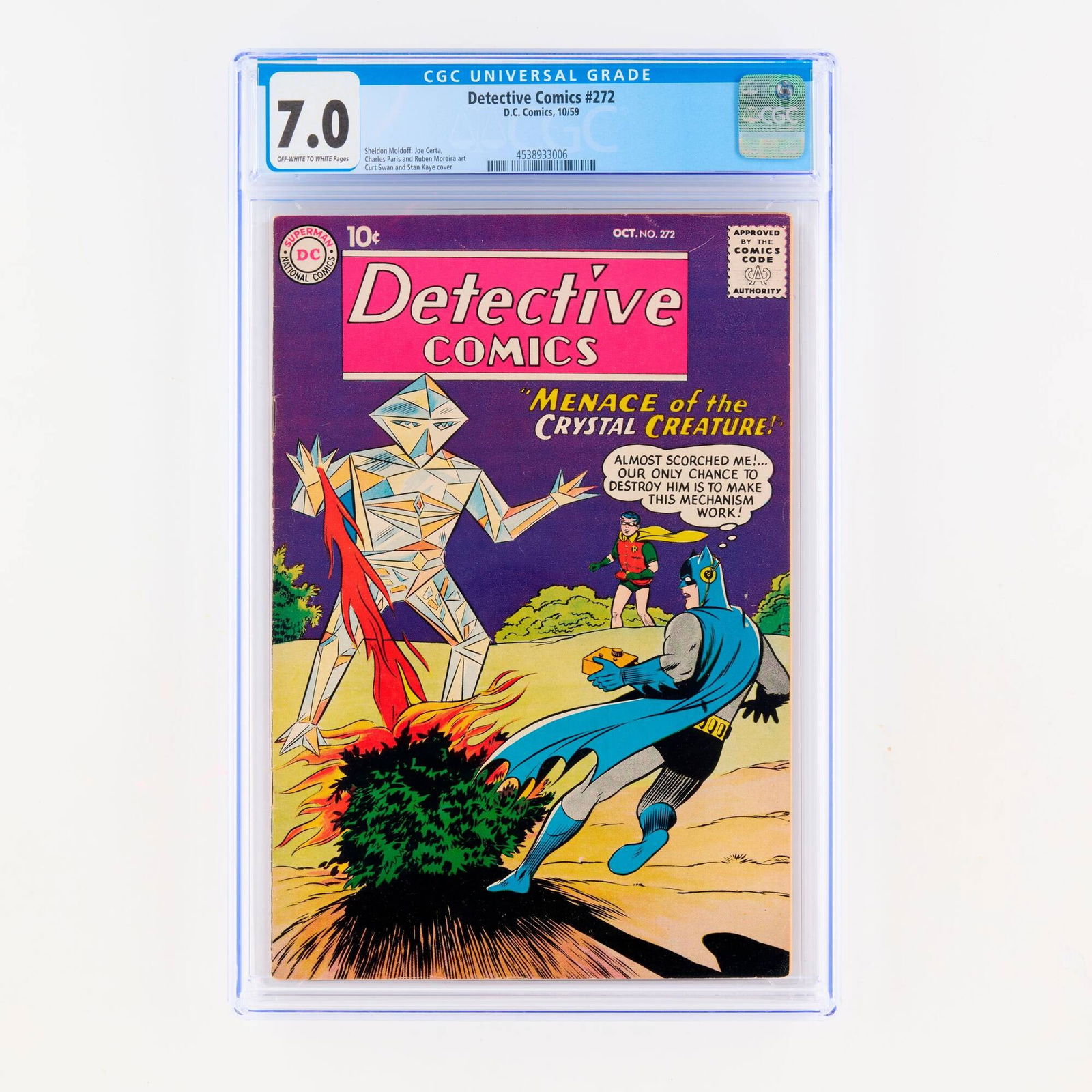D.C. Comics Detective Comics #272 CGC 7.0 (1 of 2)