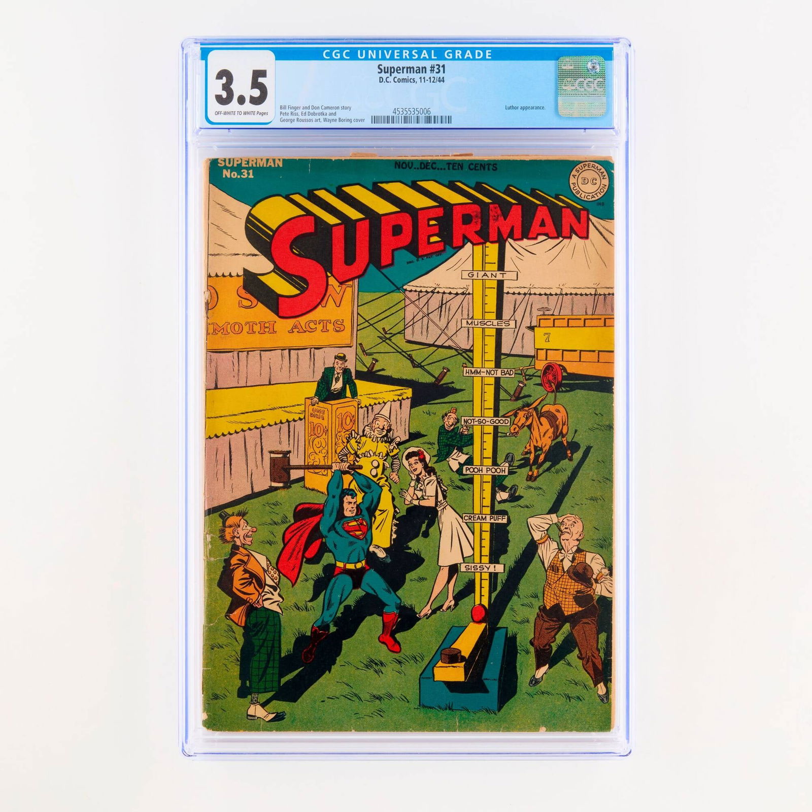 D.C. Comics Superman #31 CGC 3.5 (1 of 2)