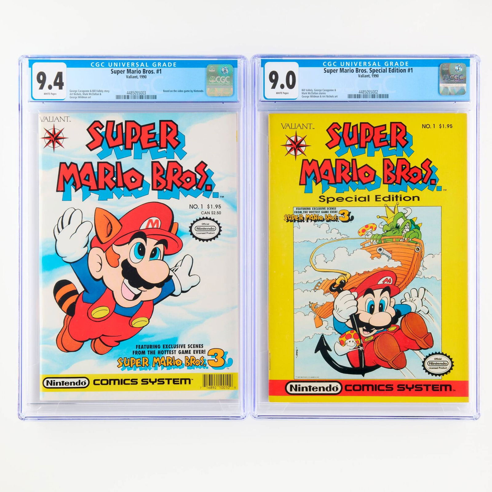 2 Valiant Comics Super Mario Bros. #1 & Super Mario Bros. Special Edition #1 CGC Group (1 of 2)