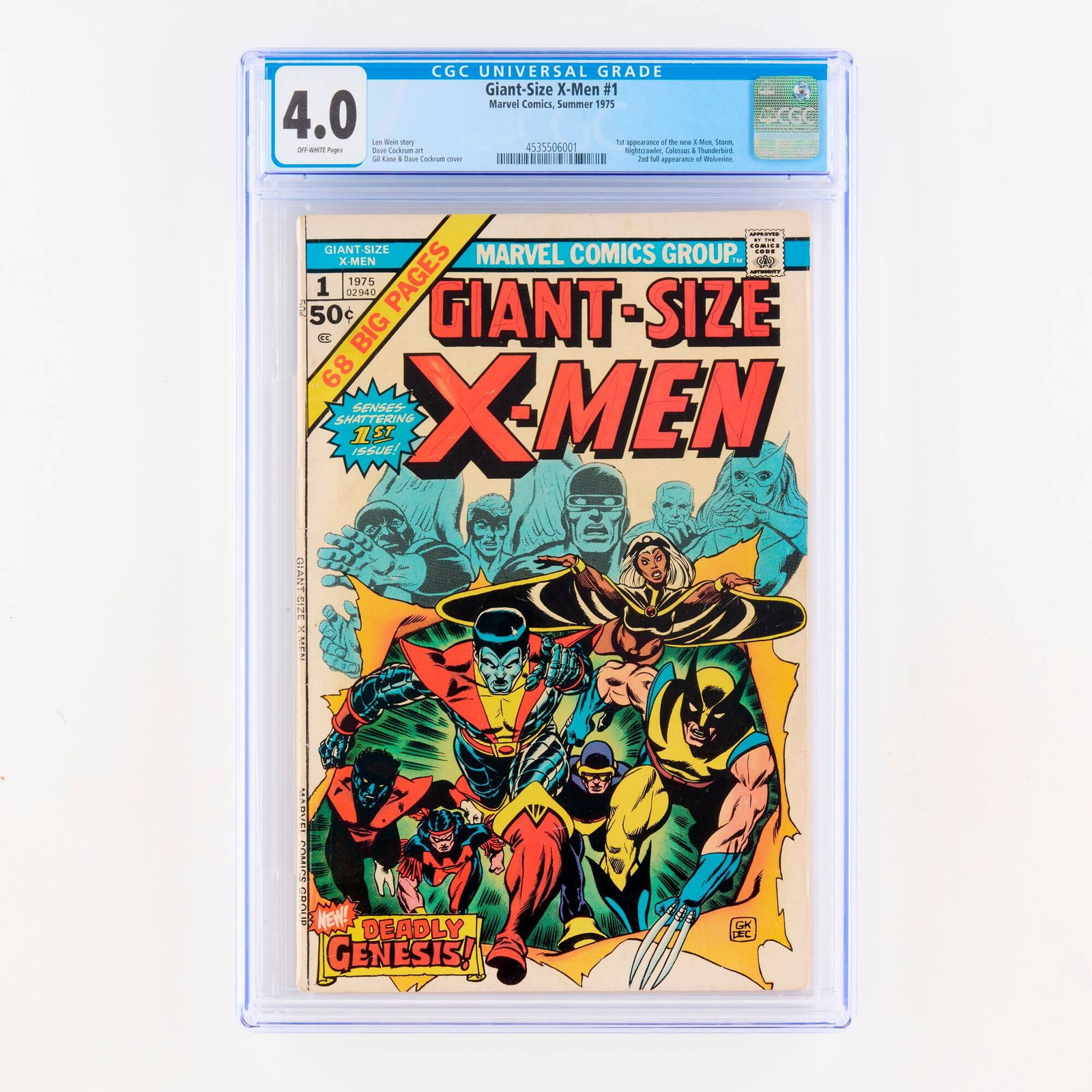 Marvel Comics Giant-Size X-Men #1 CGC 4.0 (1 of 2)