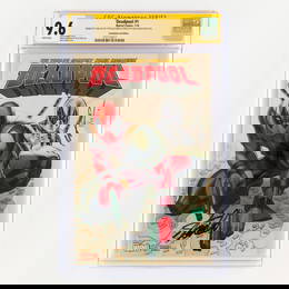 Marvel Comics Deadpool #1 Variant CGC 9.6 Signed Stan Lee and Rob Liefeld with Sketch