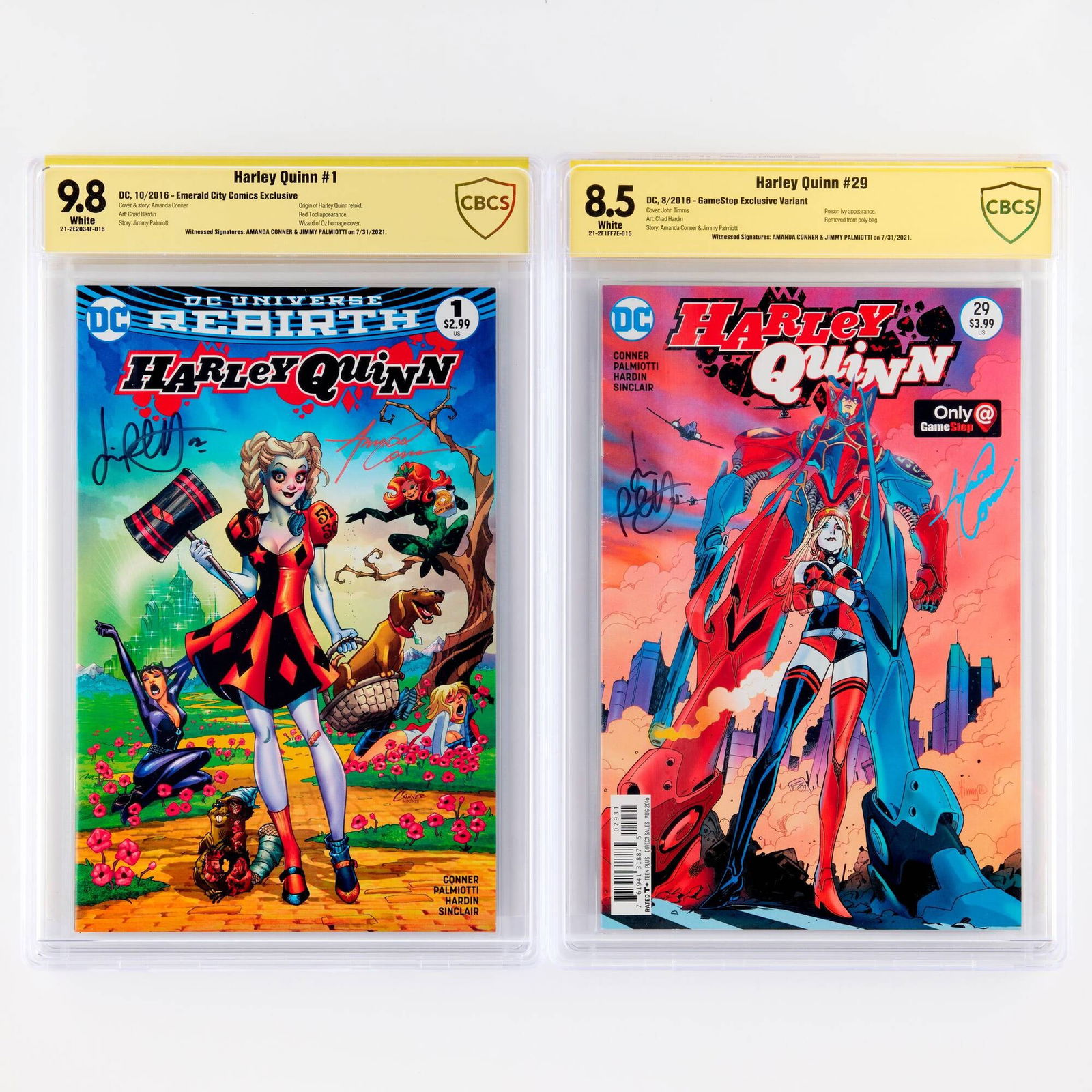 2 D.C. Comics Harley Quinn #1 & #29 Variant Covers CBCS Group (1 of 2)