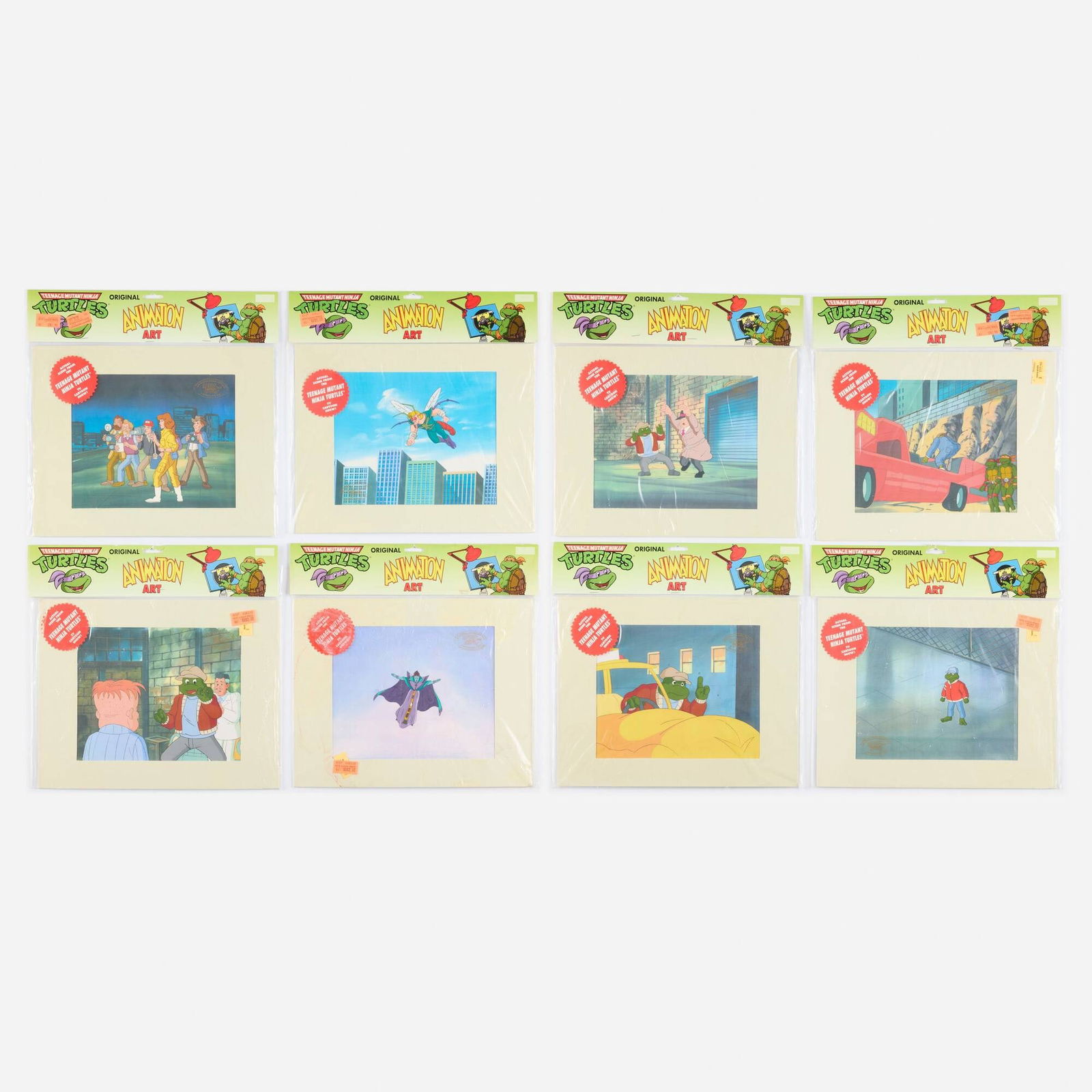 Nine Teenage Mutant Ninja Turtles Original Animation Cels Factory Sealed (1 of 2)