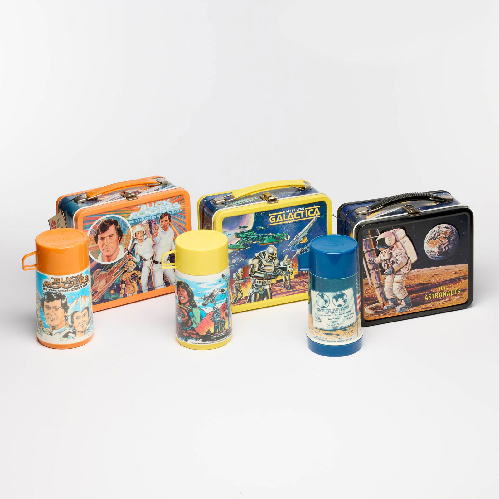 Three 1979 Aladdin Tin Lunch Boxes NOS Unused (1 of 2)