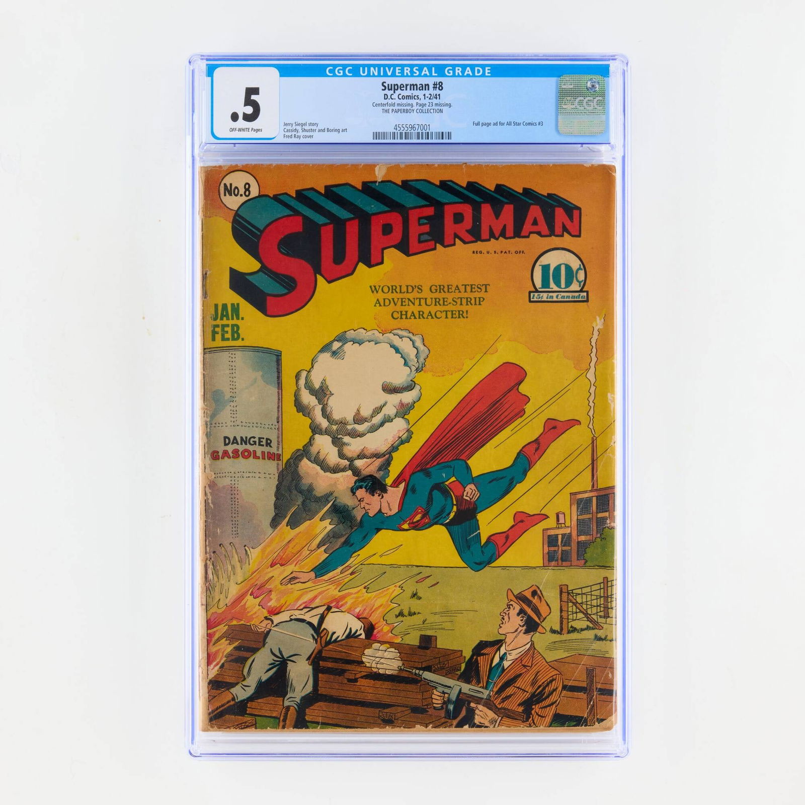 D.C. Comics Superman #8 CGC 0.5 (1 of 2)