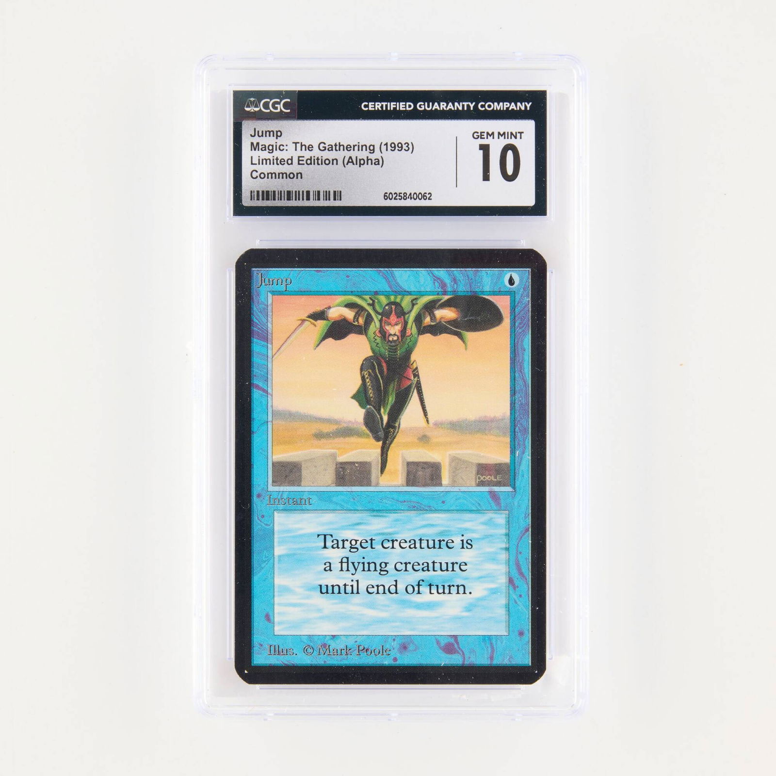 1993 Magic: The Gathering Alpha Limited Edition Jump Trading Card CGC 10 (1 of 2)