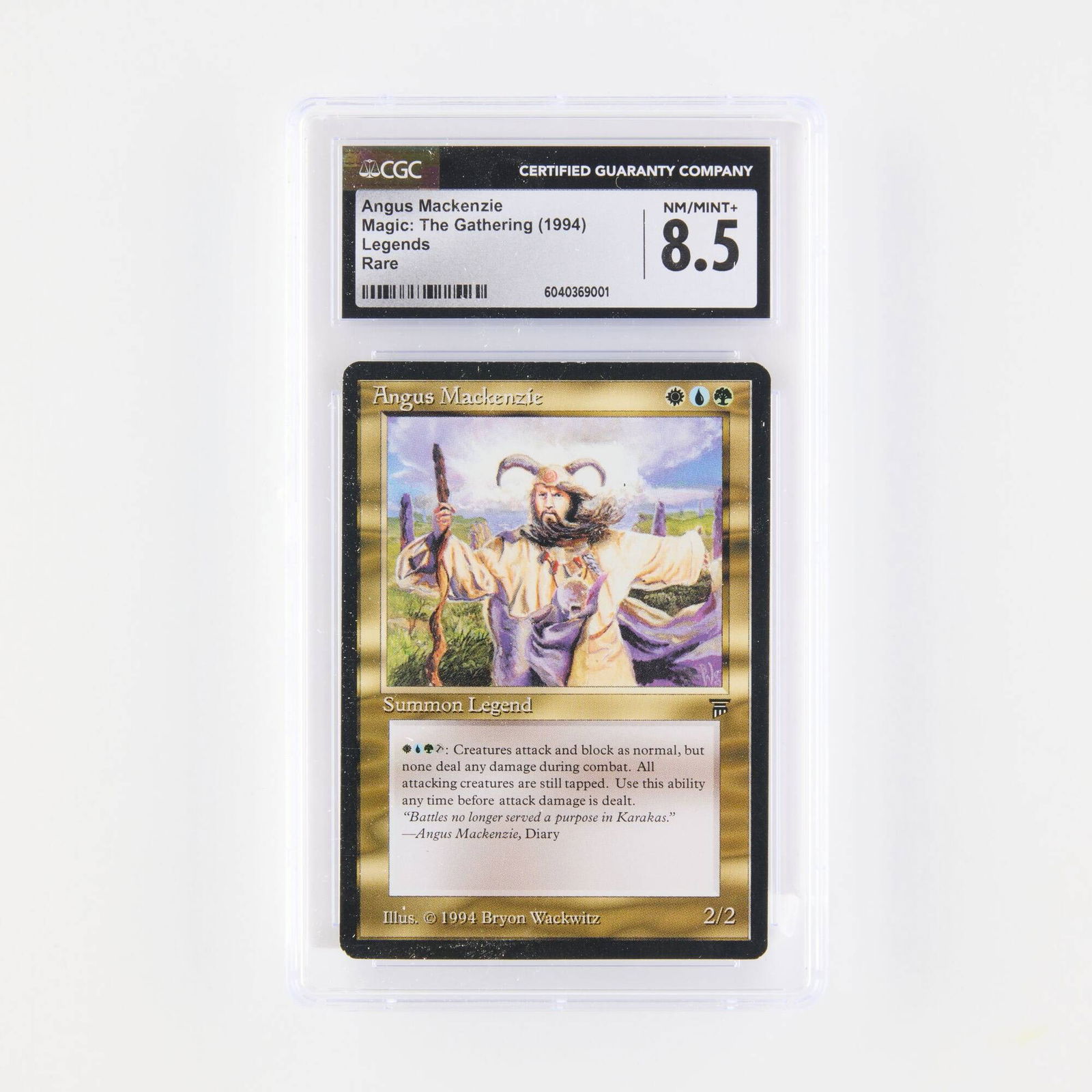 1994 Magic: The Gathering Legends Angus Mackenzie Trading Card CGC 8.5 (1 of 2)
