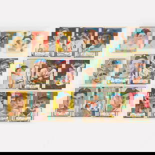 36PC 1941-54 Topps Baseball Card Collection: 36PC 1941-54 Topps Baseball Card Collection USA, 1941-1954 Group includes a 1941 #63 Dom DiMaggio, 1949 #64 Dom DiMaggio, 1950 #20 Dom DiMaggio, 1952 #21 Nelson Fox, 1954 #50 Yogi Berra, 1954 #20 Warr