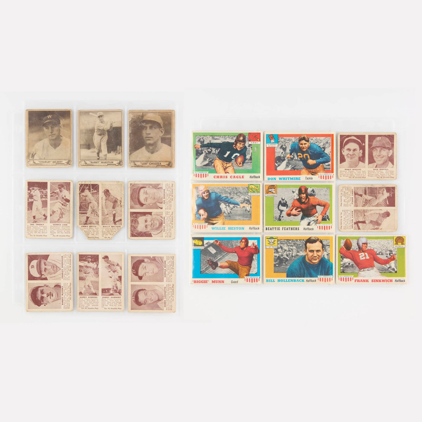 Twenty-nine 1940-1950 Play Ball & Topps Football Cards (1 of 3)