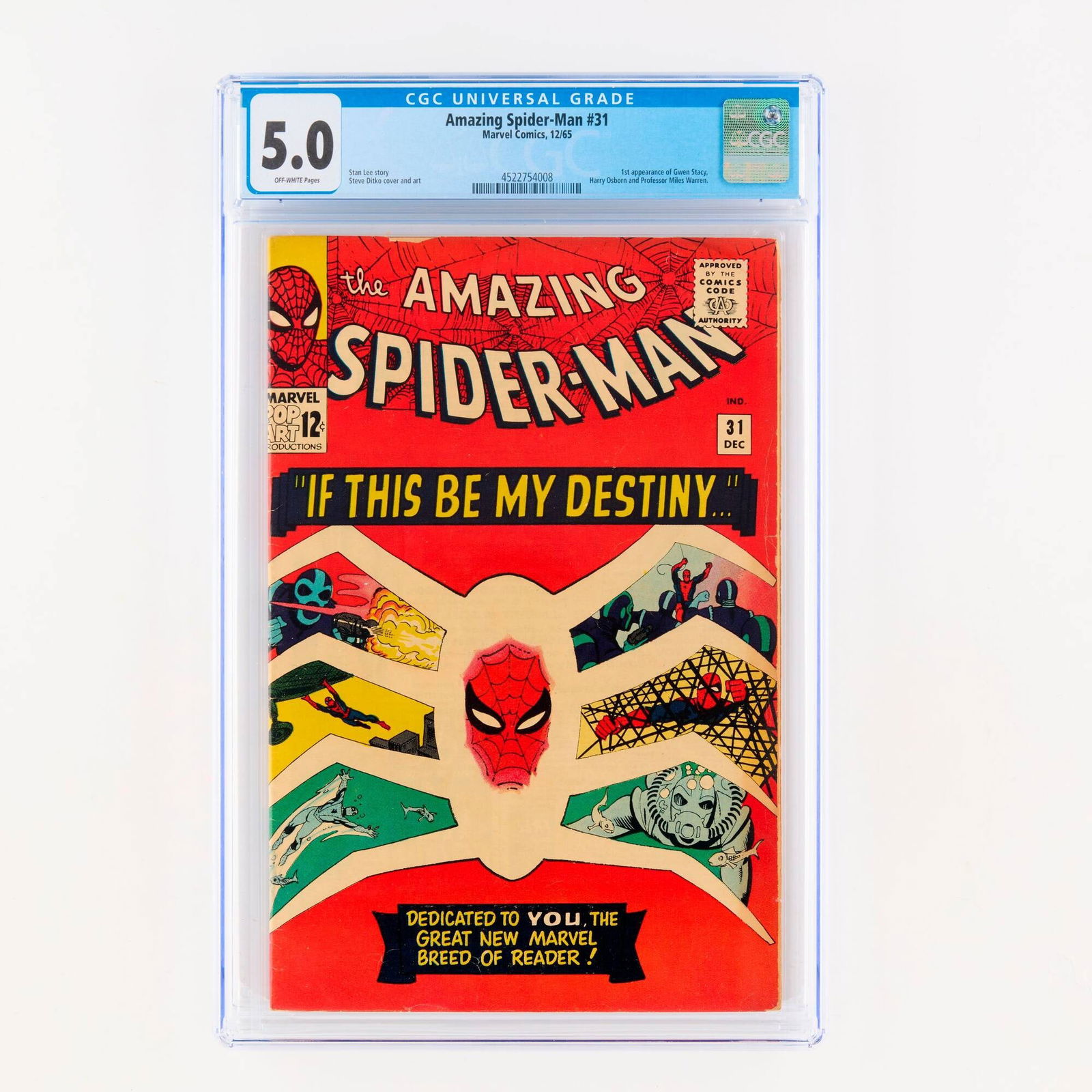 Marvel Comics Amazing Spider-Man #31 CGC 5.0 (1 of 2)