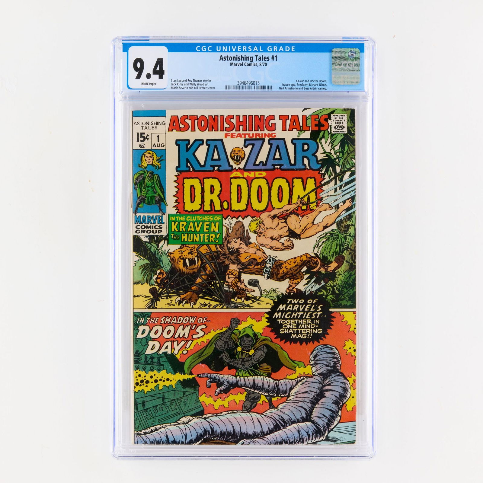 Marvel Comics Astonishing Tales #1 CGC 9.4 (1 of 2)
