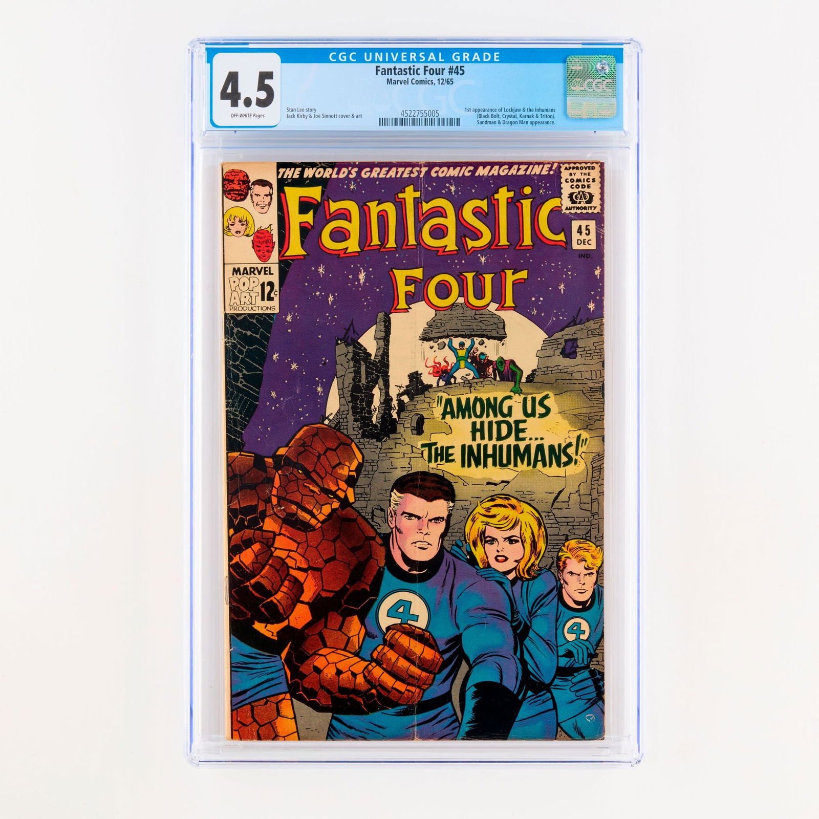 Marvel Comics Fantastic Four #45 CGC 4.5 (1 of 2)