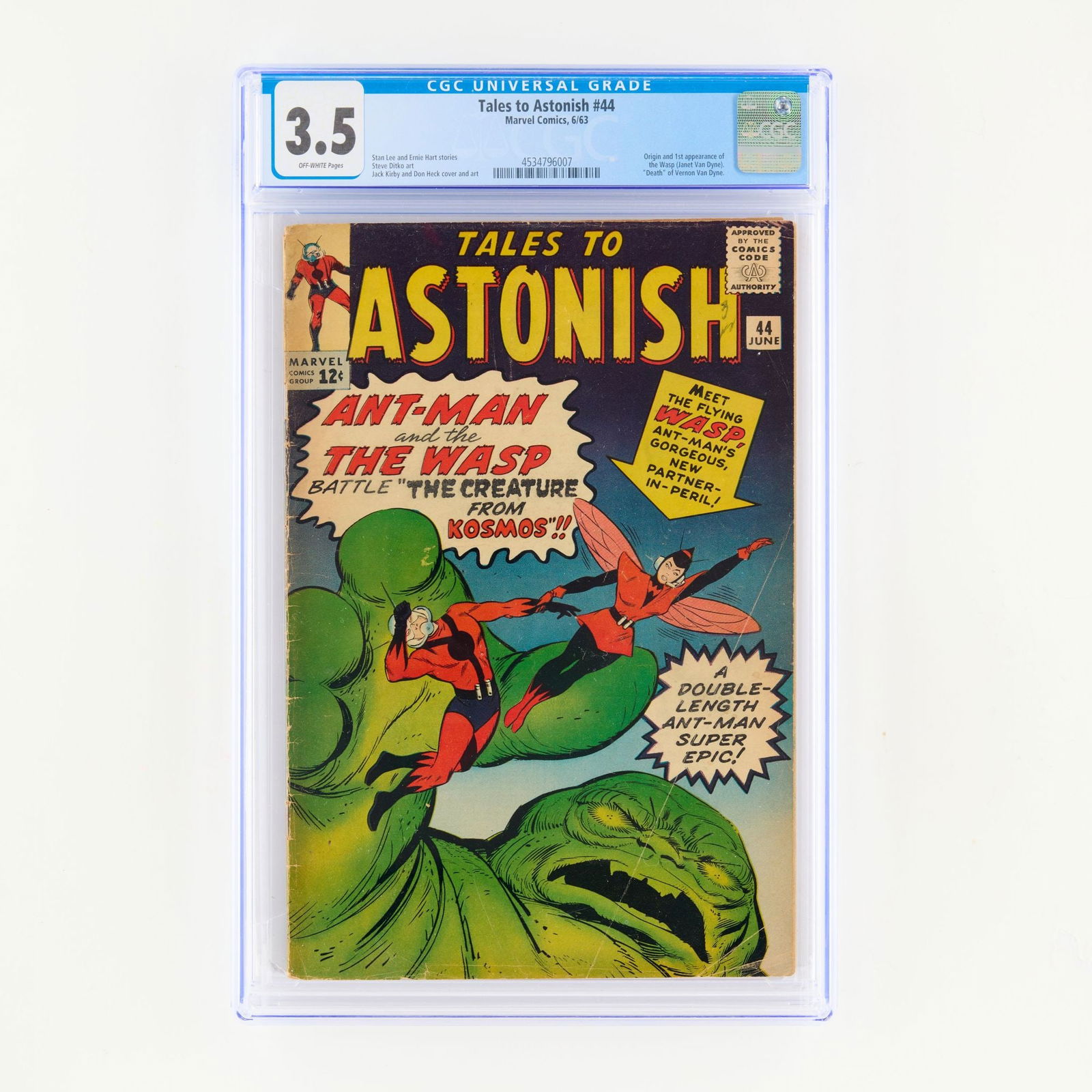 Marvel Comics Tales to Astonish #44 CGC 3.5 (1 of 2)