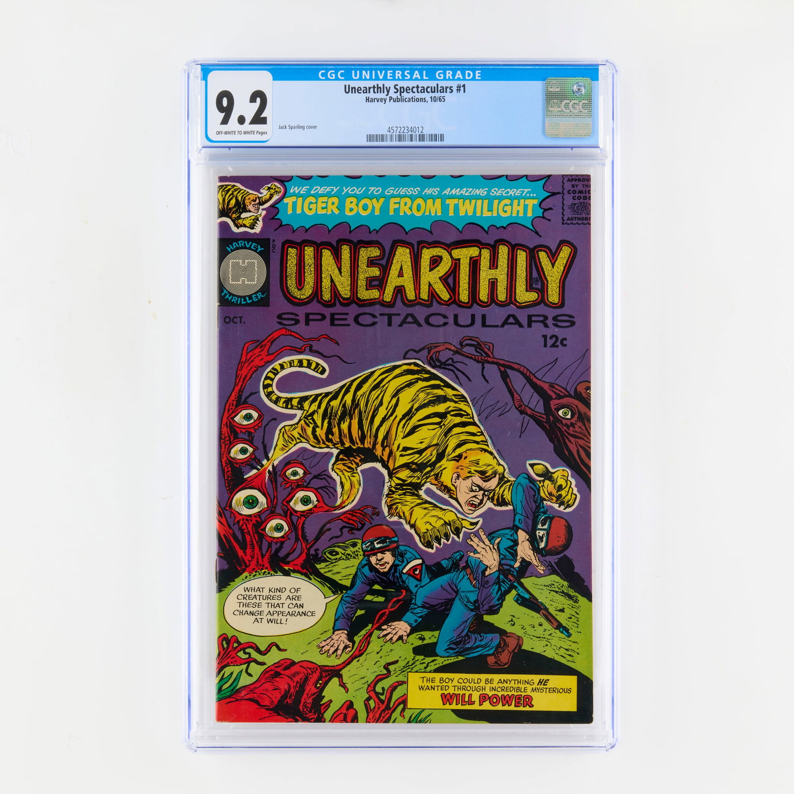 Harvey Publications Unearthly Spectaculars #1 CGC 9.2 (1 of 2)