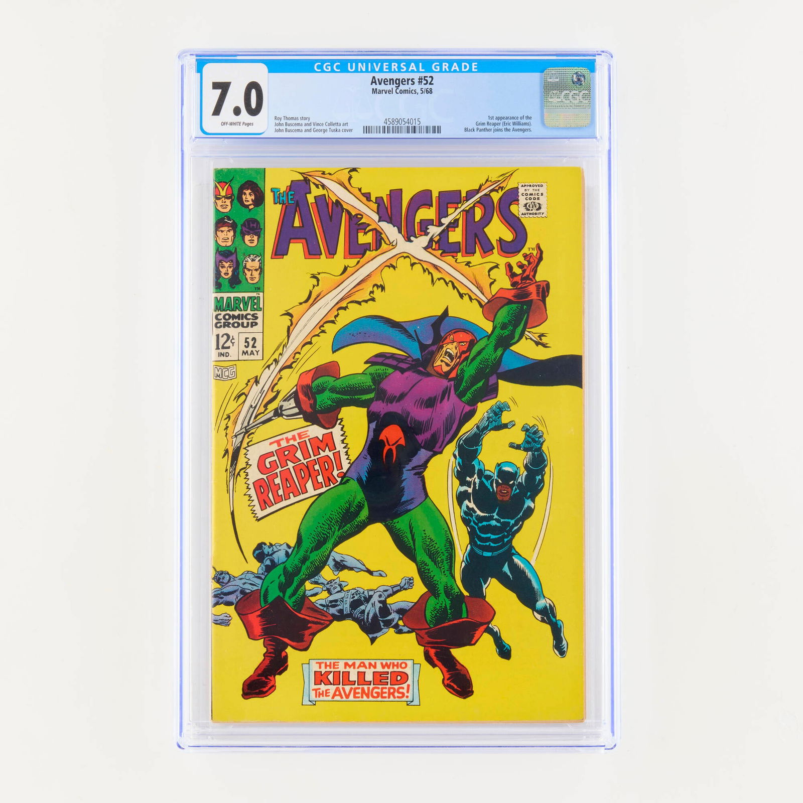 Marvel Comics Avengers #52 CGC 7.0 (1 of 2)