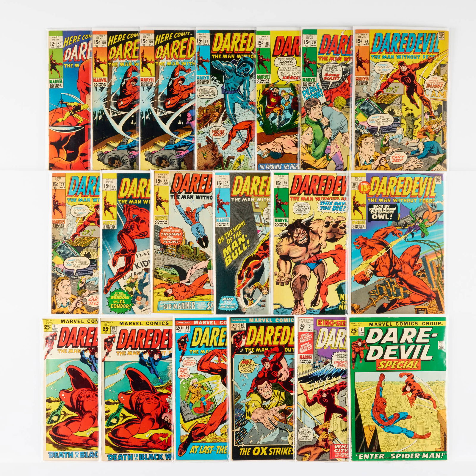 19 Marvel Comics Daredevil #53-#86 Group (1 of 1)