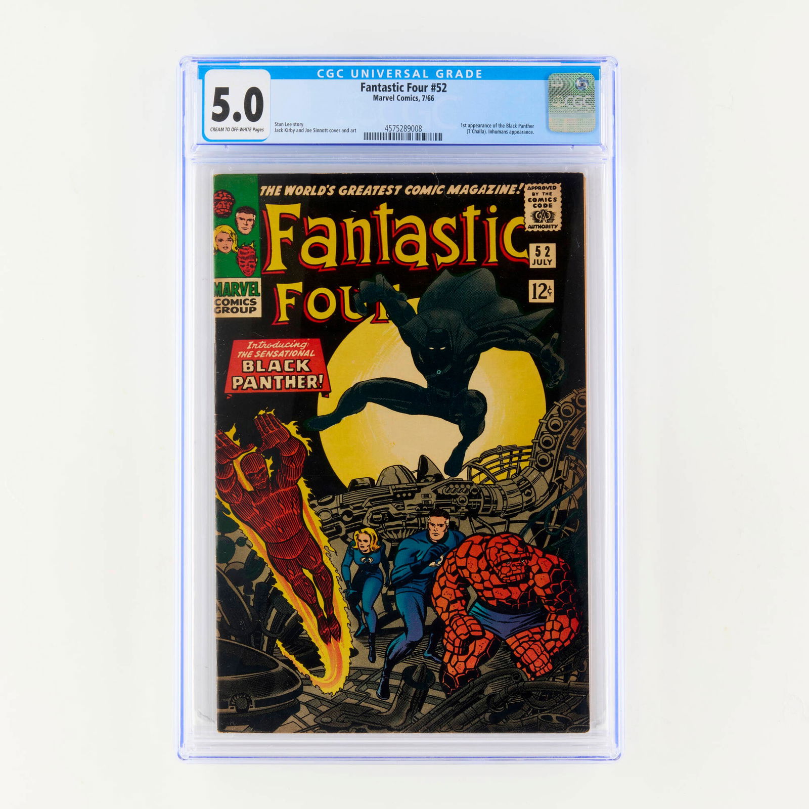 Marvel Comics Fantastic Four #52 CGC 5.0 (1 of 2)