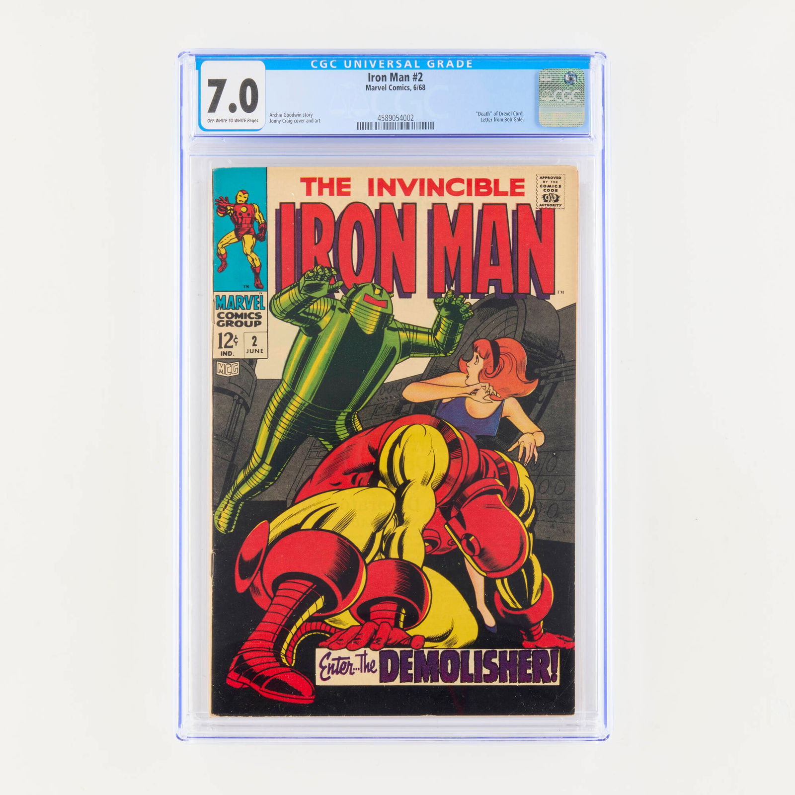 Marvel Comics Iron Man #2 CGC 7.0 (1 of 2)