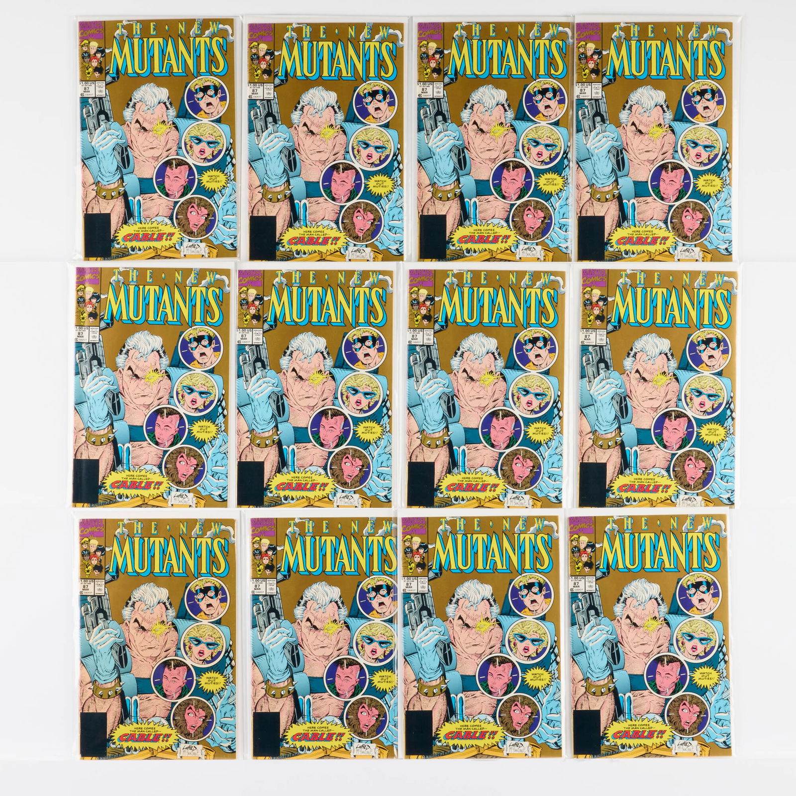 12 Marvel Comics New Mutants #87 2nd Print Group (1 of 1)