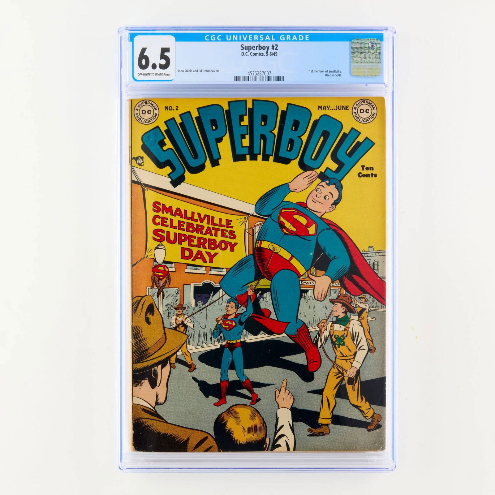 D.C. Comics Superboy #2 CGC 6.5 (1 of 2)