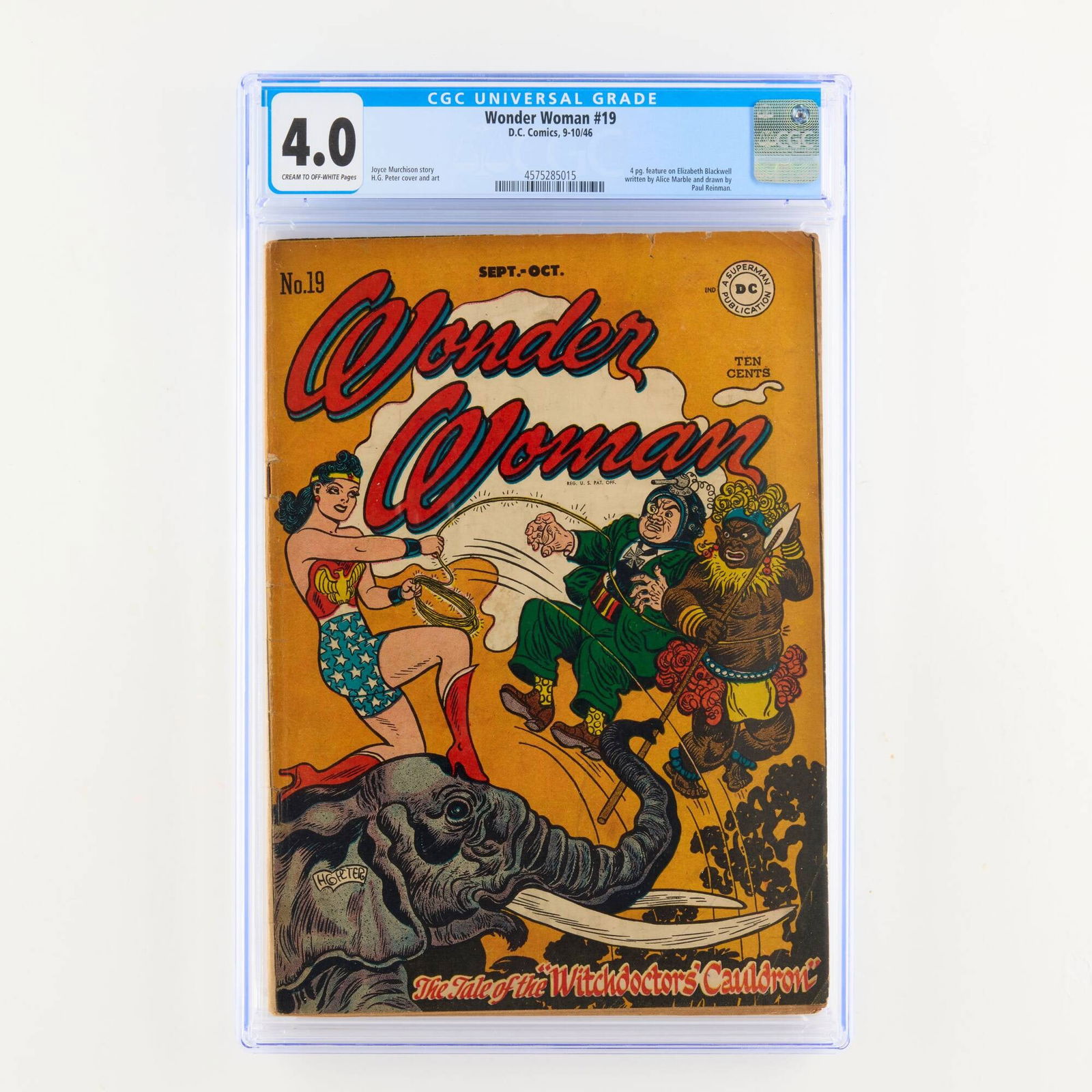 D.C. Comics Wonder Woman #19 CGC 4.0 (1 of 2)