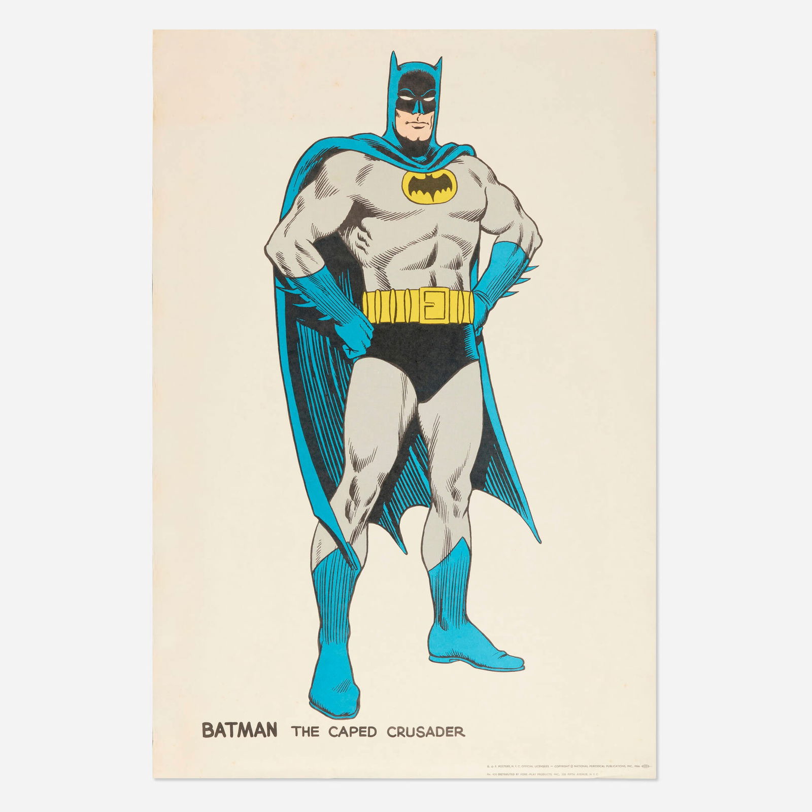 Infantino, Early Batman: The Caped Crusader Poster (National Periodical Publications, 1966) (1 of 2)