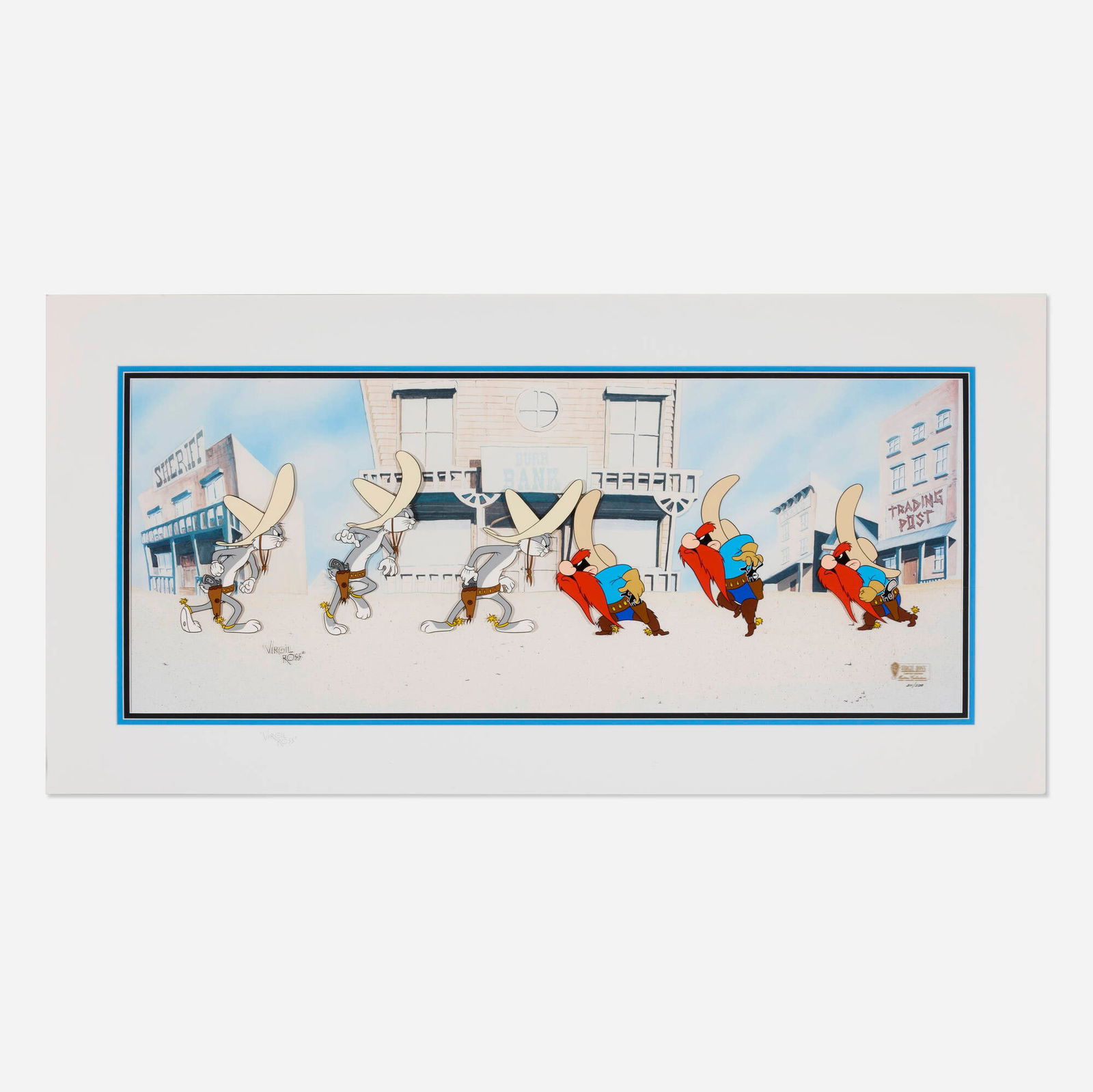 Virgil Ross, "Gunslingers" Bugs Bunny and Yosemite Sam Limited Edition Cel (Warner Brothers, 1992) (1 of 4)