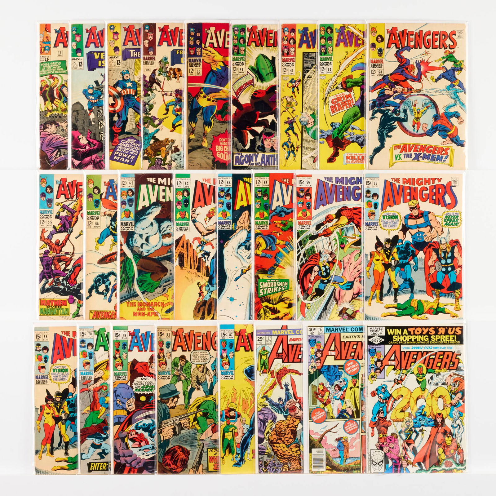 25 Marvel Comics Avengers #13-#200 Group (1 of 1)