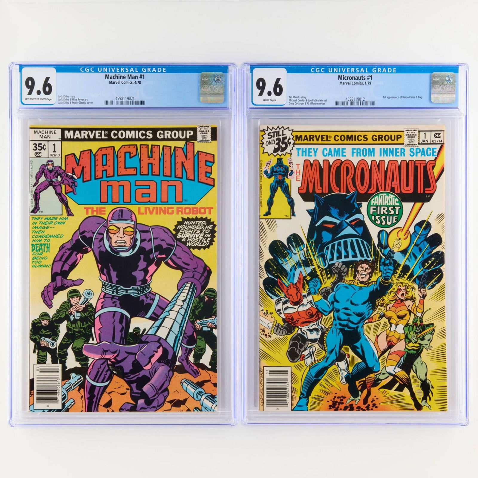 2 Marvel Comics Machine Man #1 and Micronauts #1 CGC 9.6 Group (1 of 2)