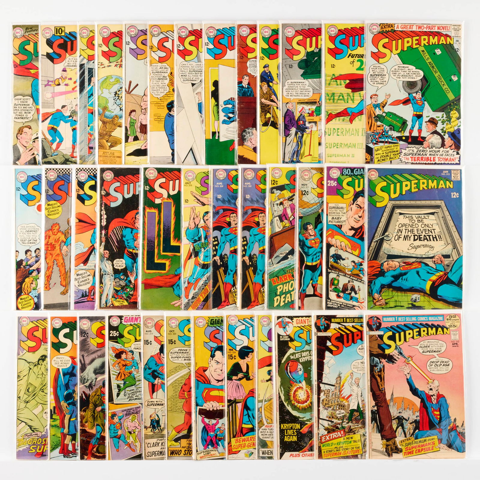 37 D.C. Comics Superman #125-#250 Group (1 of 1)