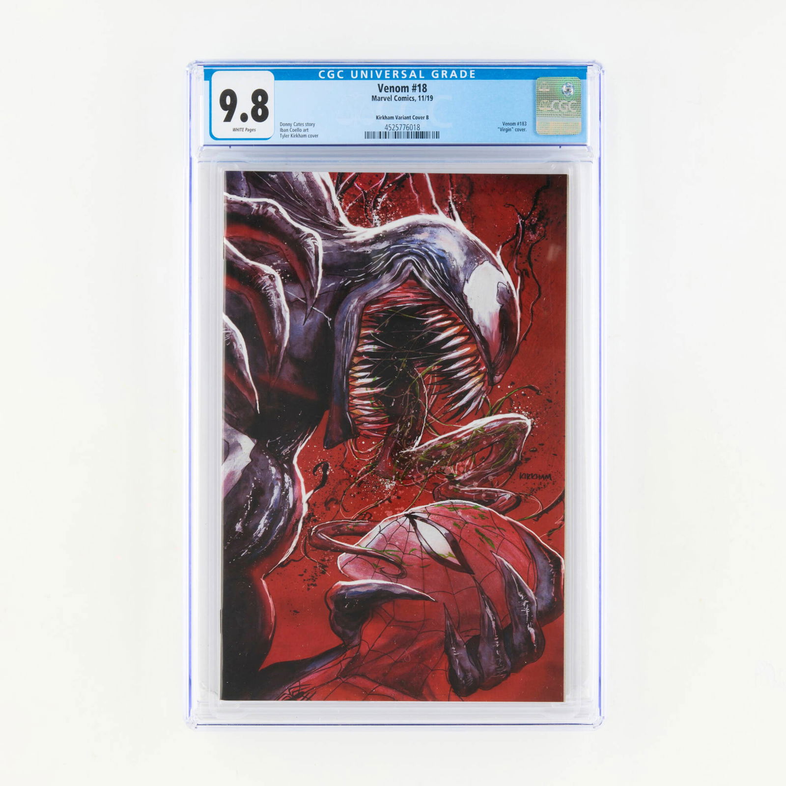 Marvel Comics Venom #18 CGC 9.8 Kirkham Variant Cover B (1 of 2)