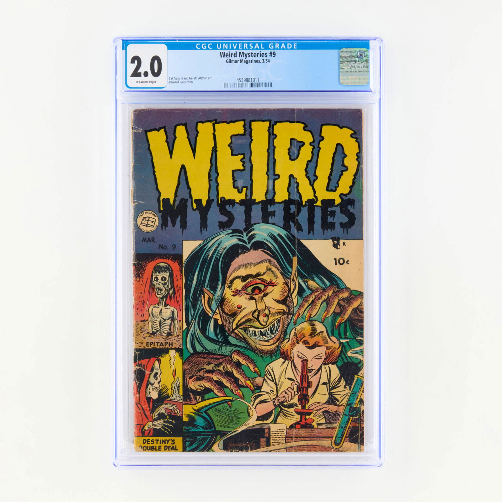 Gilmor Magazines Weird Mysteries #9 CGC 2.0 (1 of 2)