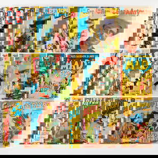 32 Golden Age Comics Mixed Title Group: 32 Golden Age Comics Mixed Title Group USA, 20th Century Group includes: Archie Comics Betty and Veronica #37, #37 (Grades range 2.0-3.5); Atlas Comics Man Comics #17 (2.0); D.C. Comics Jimmy Walker #