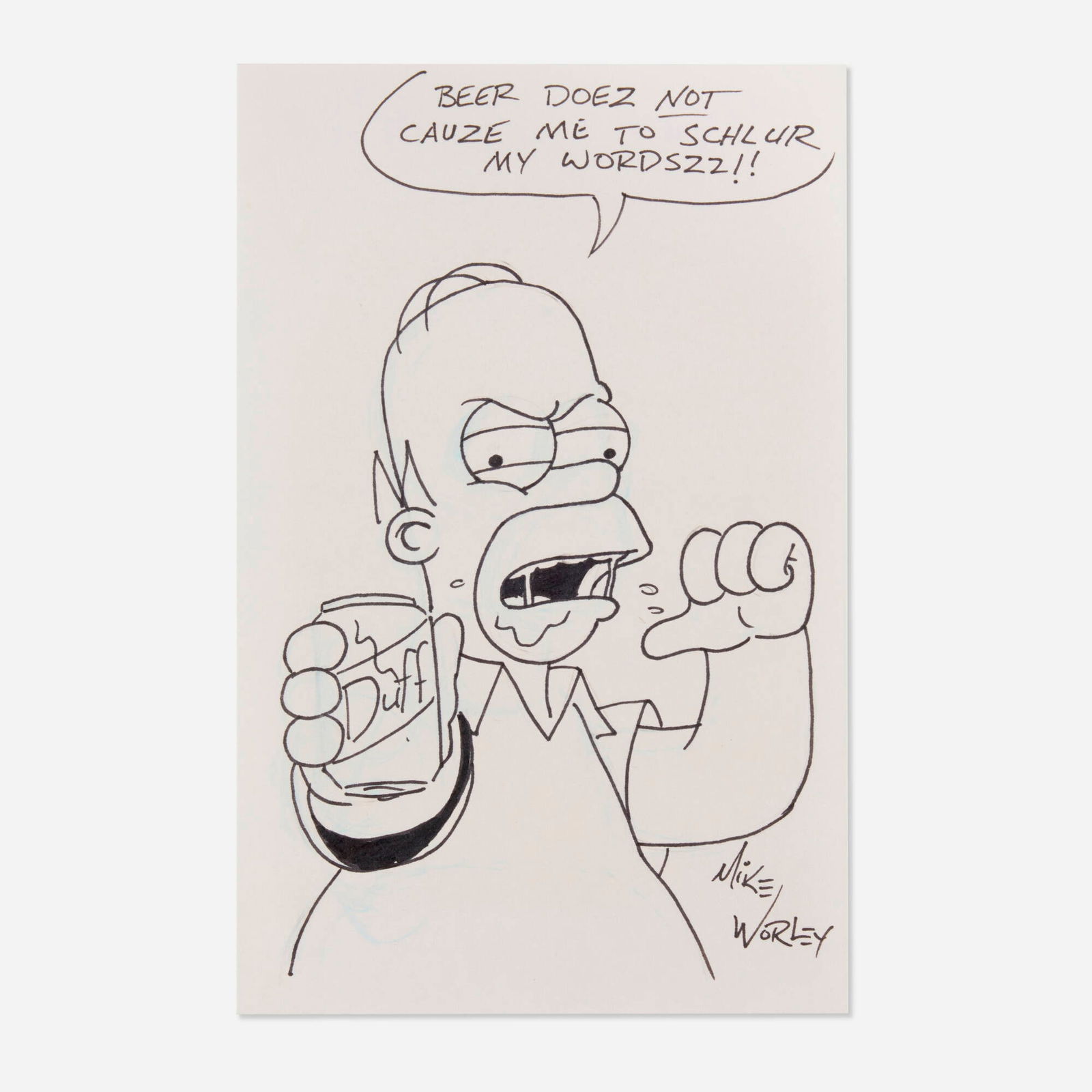 Mike Worley, Homer Simpson Original Art (Bongo Comics) (1 of 1)