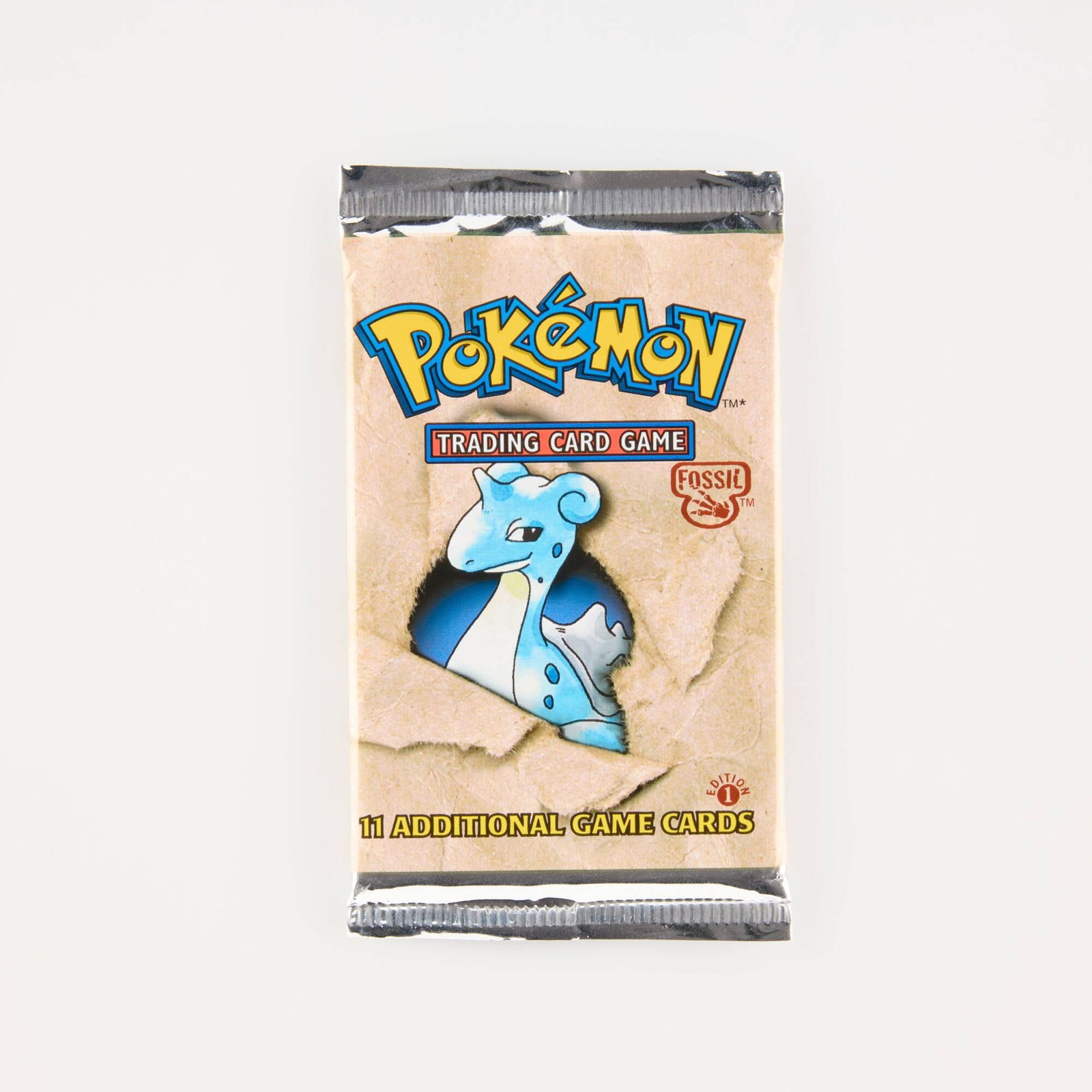 1999 Pokémon Fossil 1st Edition Booster Pack Factory Sealed: 1999 Pokémon Fossil 1st Edition Booster Pack Factory Sealed USA, 1999 Features Lapras pack art. Pack Weight:21g This lot will ship from Millville, Massachusetts.