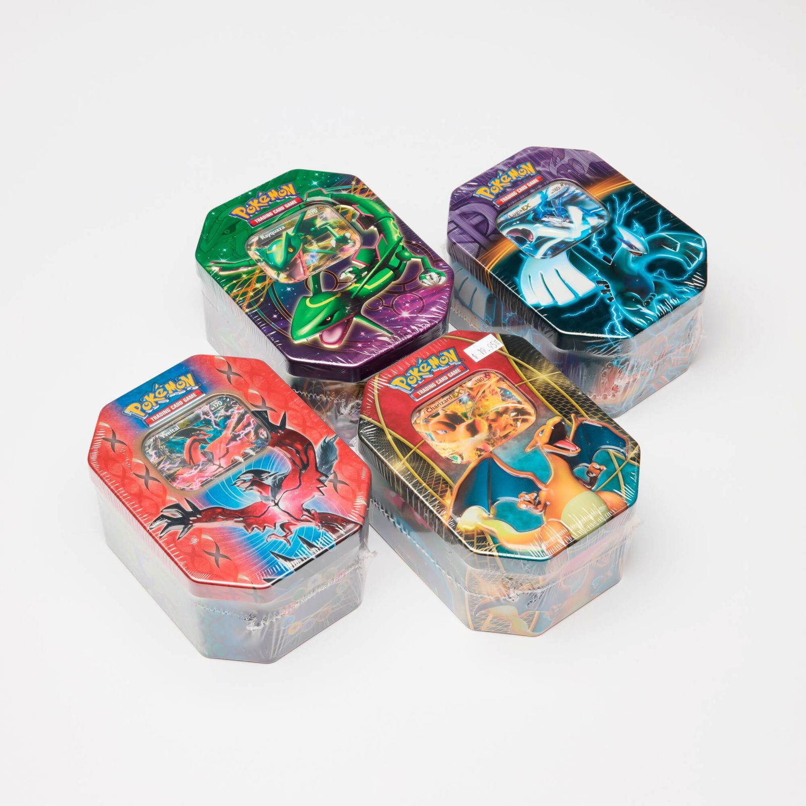 Four 2012-2014 Pokémon EX Collector's Tin Factory Sealed Group (1 of 2)