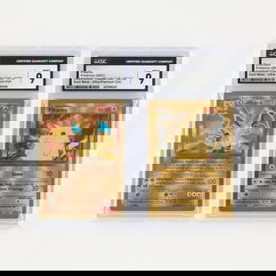 Two 2021 Pokémon Celebrations Classic Collection 4/102 Charizard and 58/102 Pikachu Gold Metal: Two 2021 Pokémon Celebrations Classic Collection 4/102 Charizard and 58/102 Pikachu Gold Metal Ultra-Premium Collection CGC 9 Trading Card Group USA, 2021 2021 Pokémon Celebrations Classic