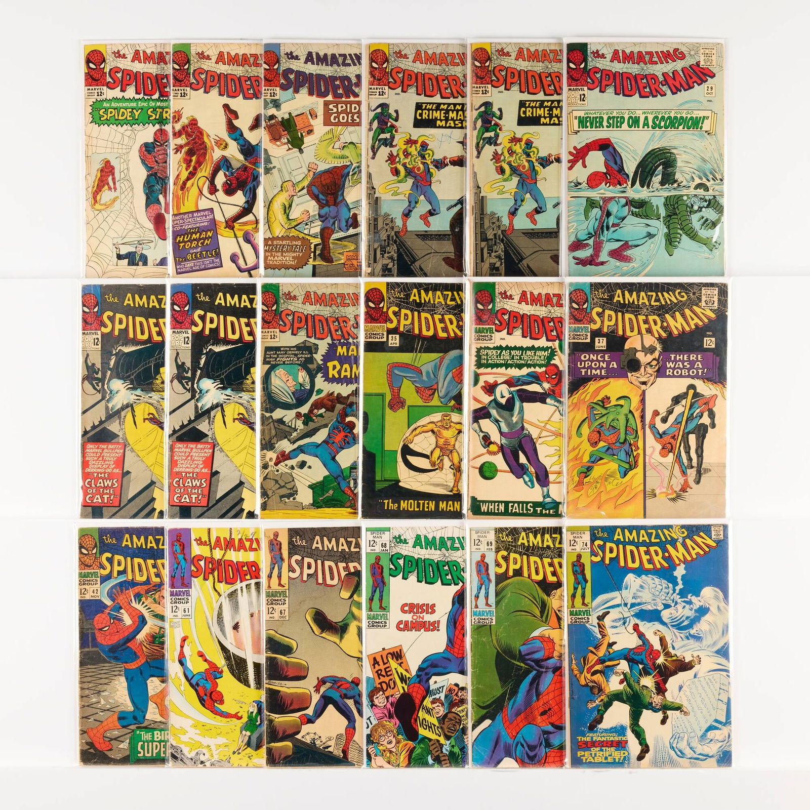 18 Marvel Comics Amazing Spider-Man #19-#74 Group (1 of 1)