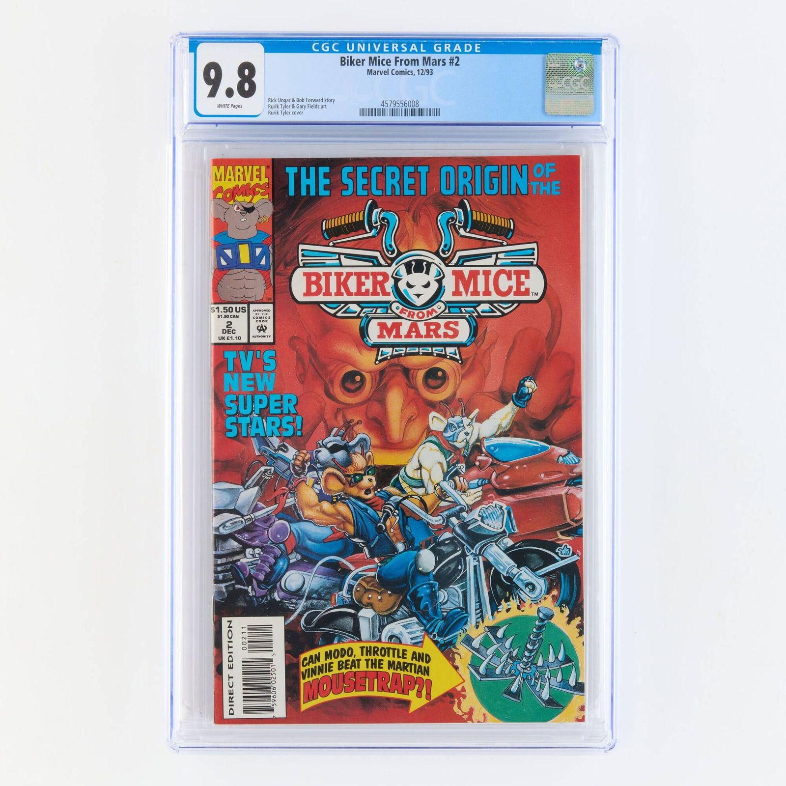 Marvel Comics Biker Mice From Mars #2 CGC 9.8 (1 of 2)