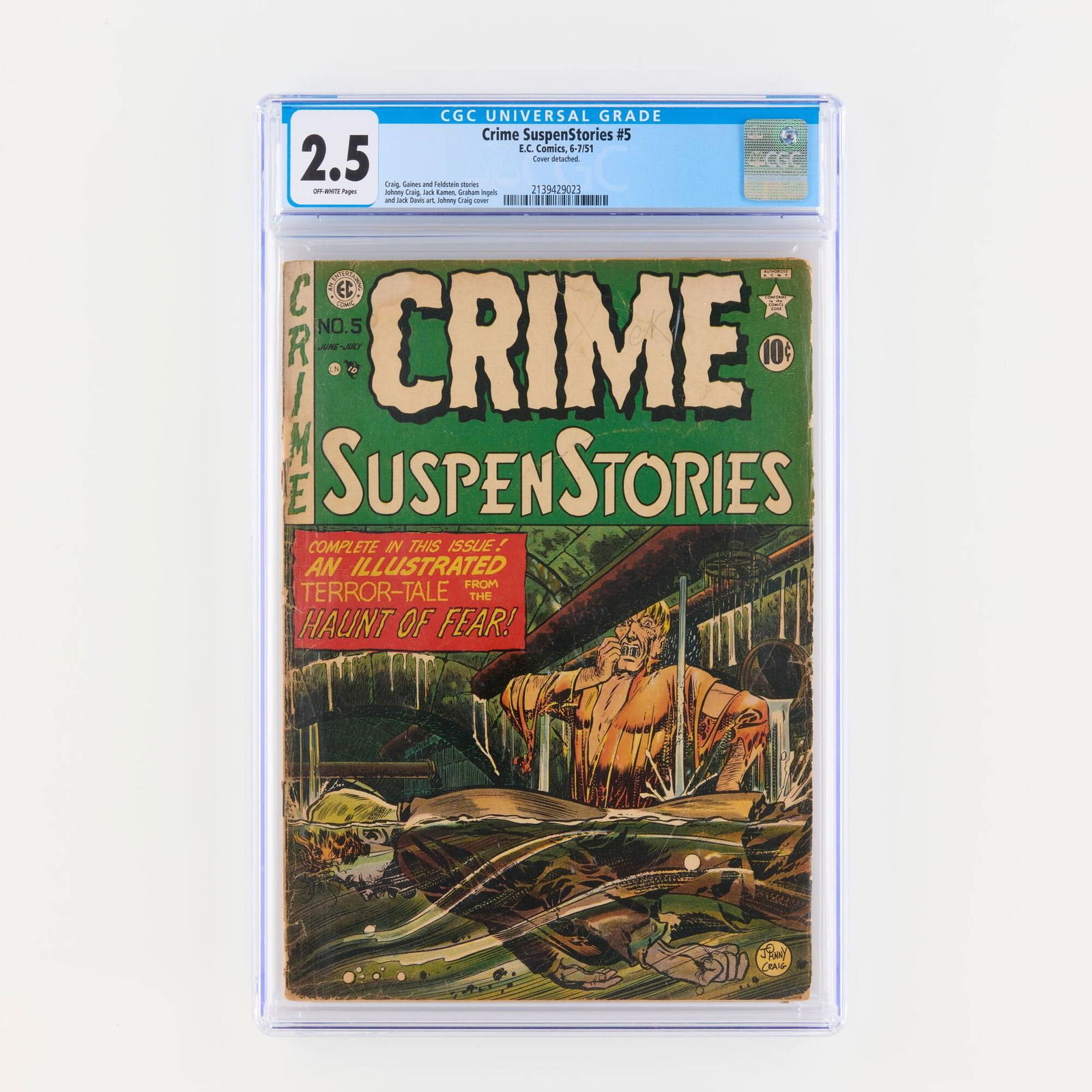 E.C. Comics Crime SuspenStories #5 CGC 2.5 (1 of 2)