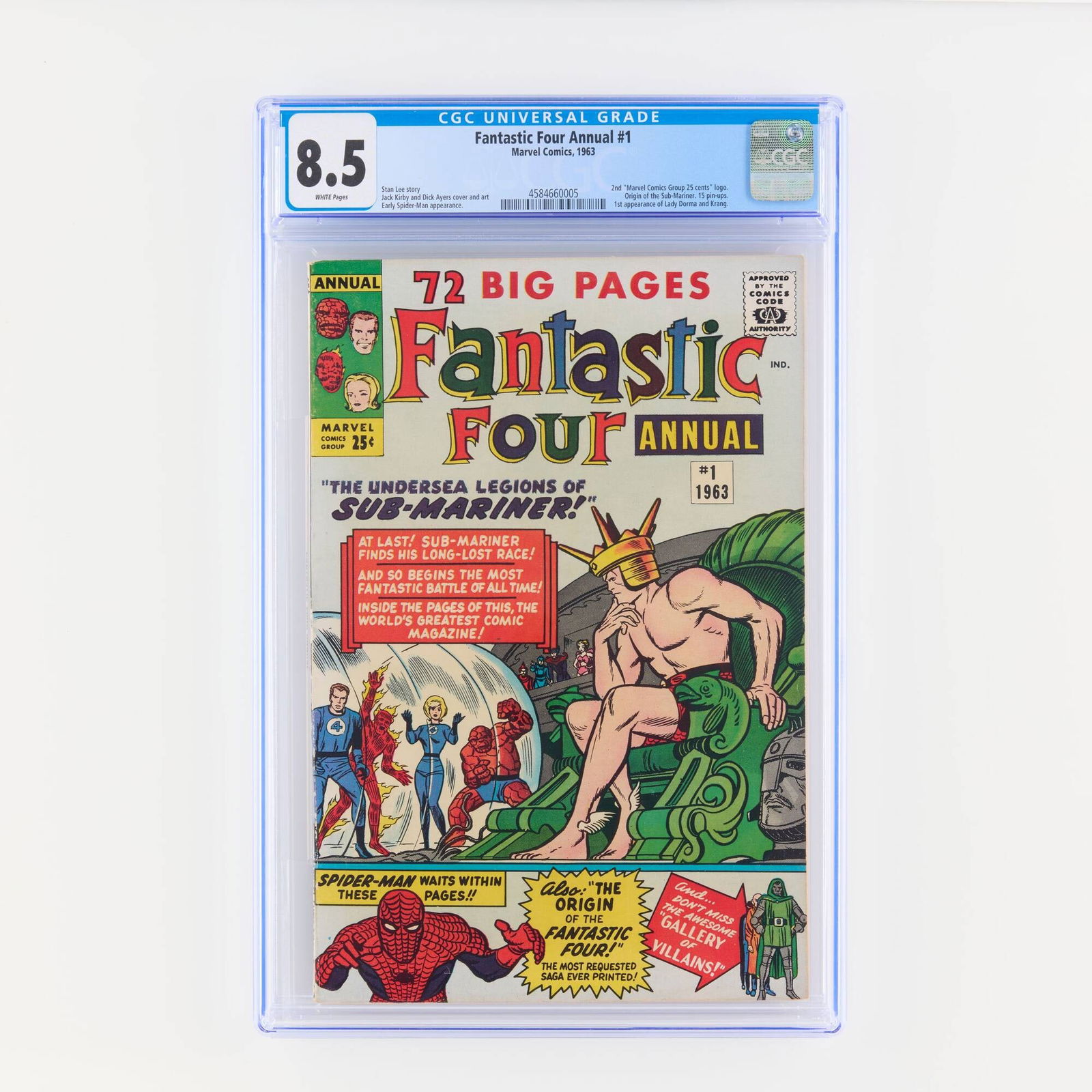Marvel Comics Fantastic Four Annual #1 CGC 8.5 (1 of 2)
