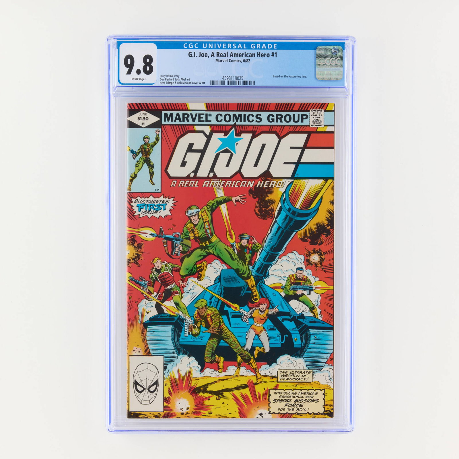Marvel Comics G.I. Joe, A Real American Hero #1 CGC 9.8 (1 of 2)