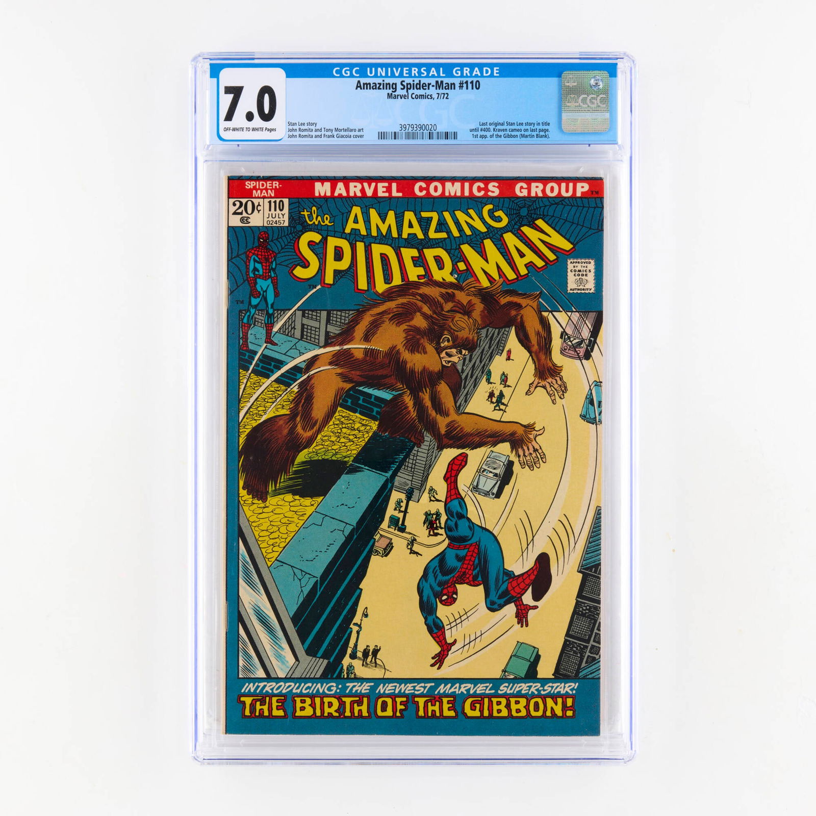 Marvel Comics Amazing Spider-Man #110 CGC 7.0 (1 of 2)