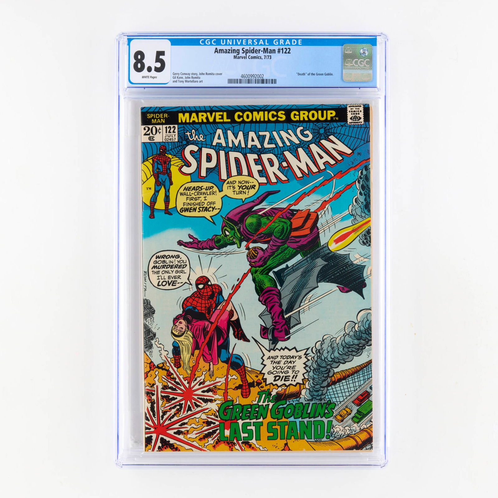 Marvel Comics Amazing Spider-Man #122 CGC 8.5 (1 of 2)