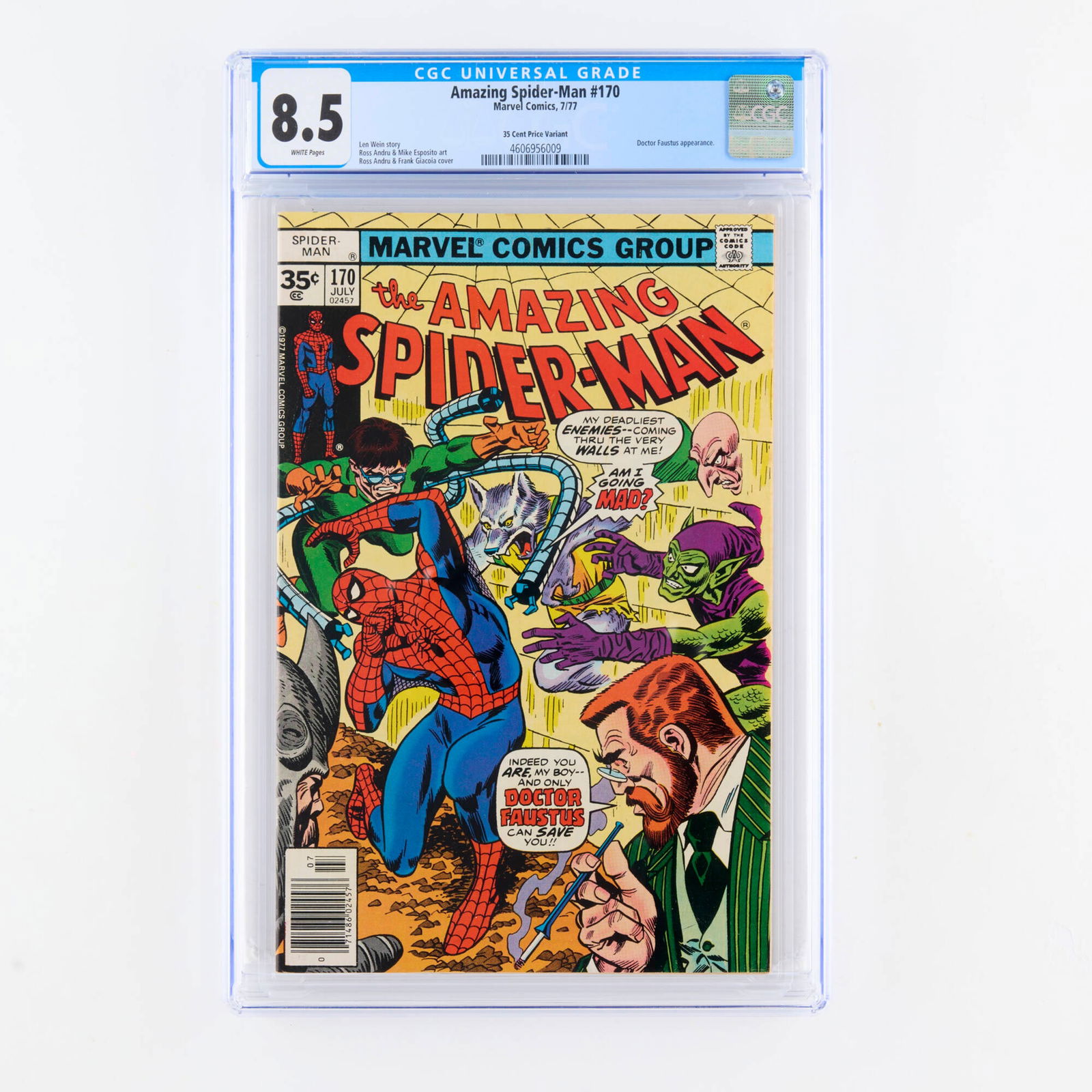 Marvel Comics Amazing Spider-Man #170 CGC 8.5 35 Cent Price Variant (1 of 2)