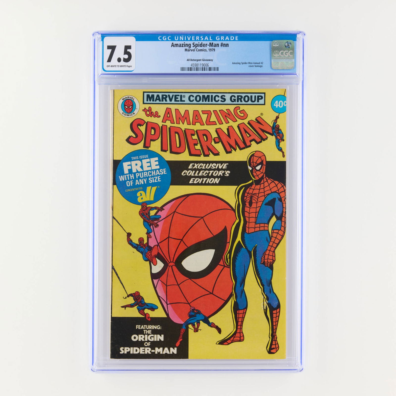 Marvel Comics Amazing Spider-Man #nn CGC 7.5 All Detergent Giveaway (1 of 2)