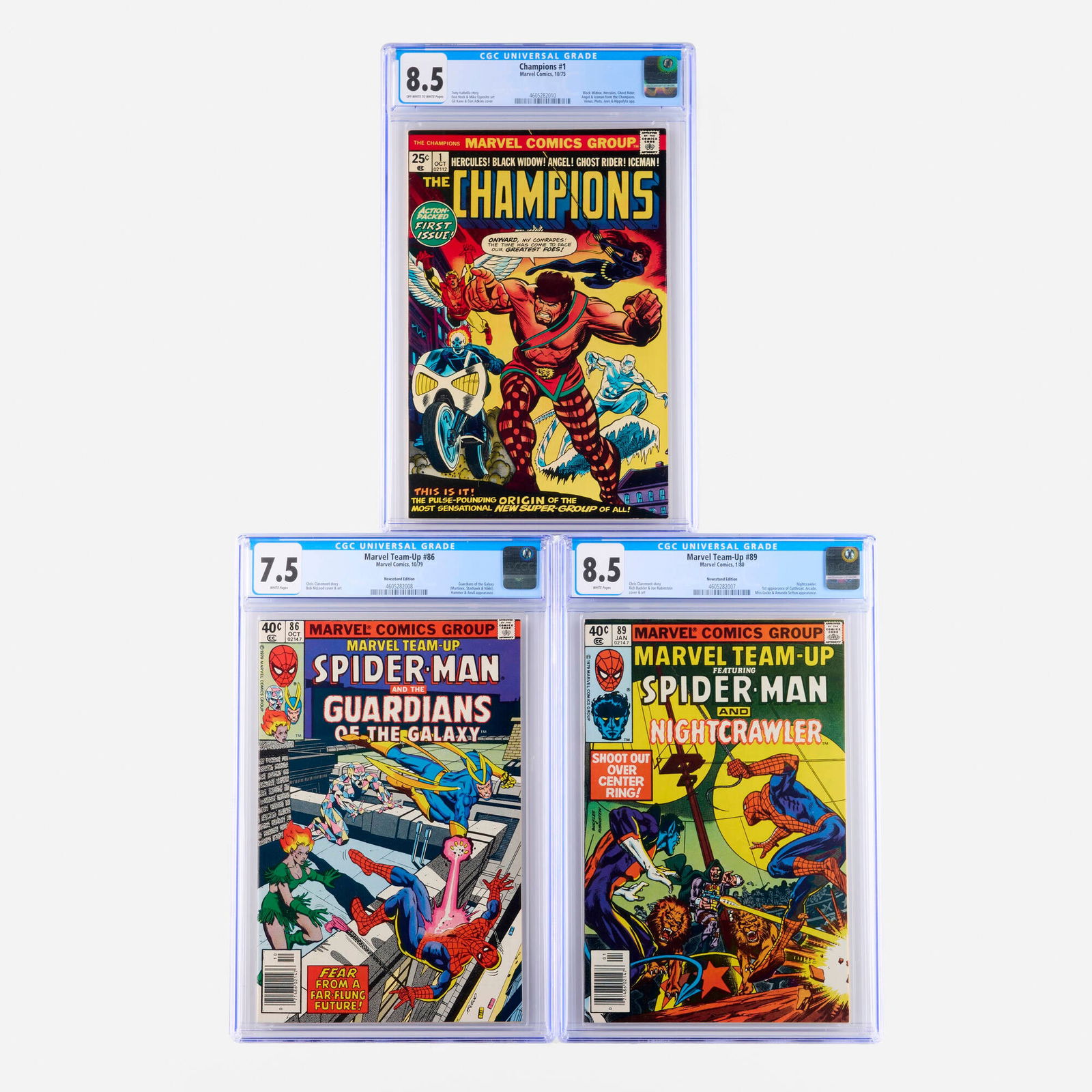 3 Marvel Comics Champions and Marvel Team-Up CGC Group (1 of 2)