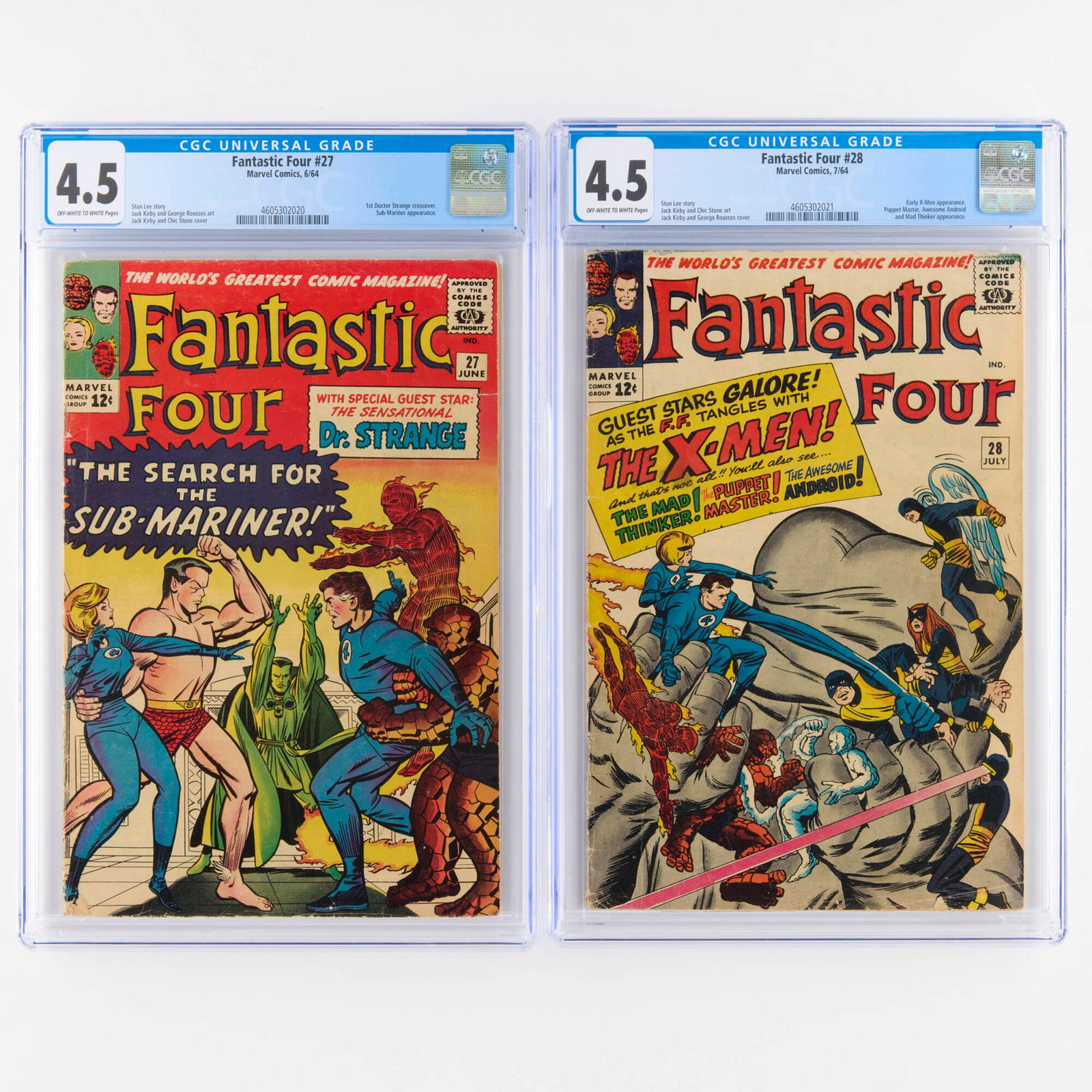 2 Marvel Comics Fantastic Four #27 #28 CGC 4.5 Group (1 of 2)